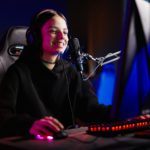 Female Gamer Streaming Live